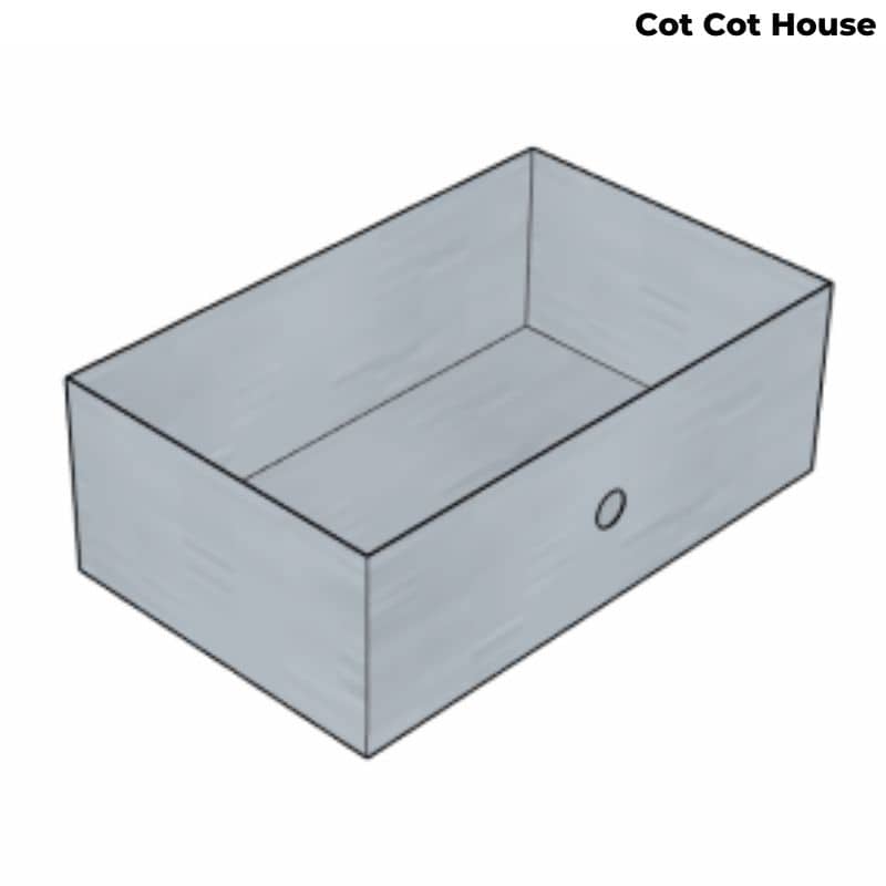 Cot Cot House Tiroir Mangeoire Poules Restes Acier Galvanisé