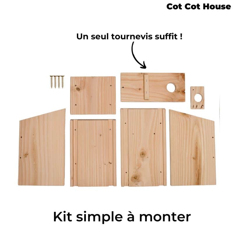 Cot Cot House Nichoir oiseaux mésanges kit bois