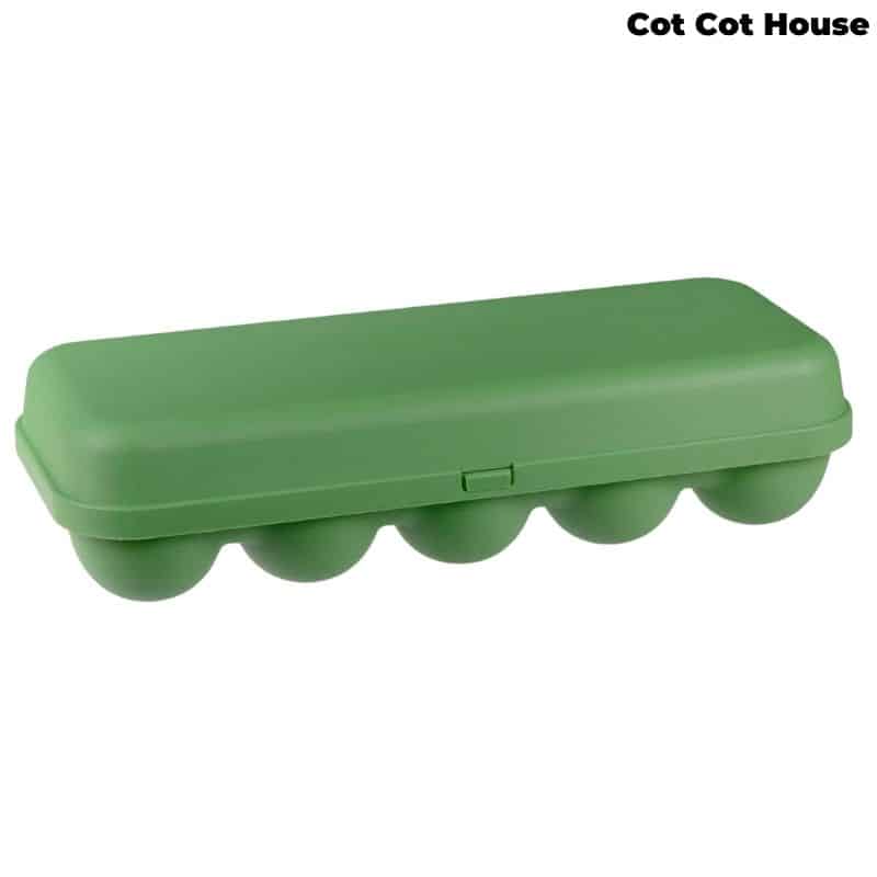 Cot Cot House Boite 10 oeufs plastique réutilisable jaune