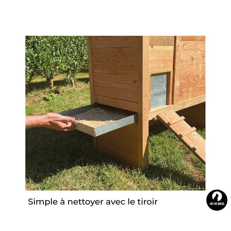Cot Cot House Poulaillers Sebright poulailler 2 poules bois