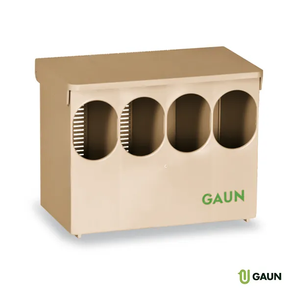 GAUN Volailles mangeoire plastique 4 trous pigeon 4 compartiments