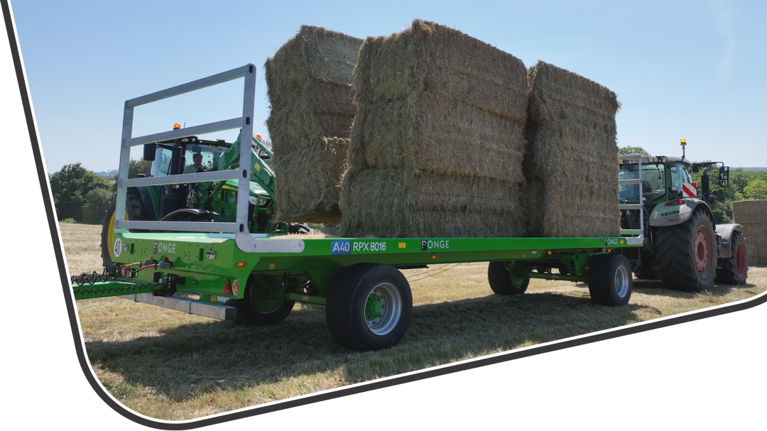 Ponge RPX Plateau 4 roues 16 tonnes transport fourrage