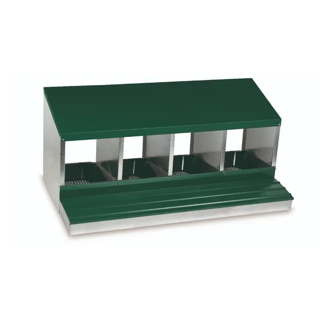 GAUN Volailles pondoir 4 cases acier cuvettes
