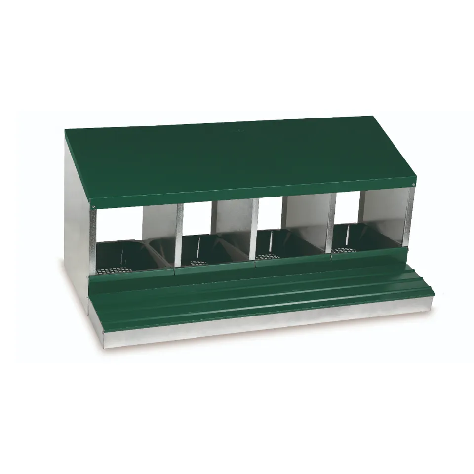 GAUN Volailles pondoir 4 cases acier cuvettes