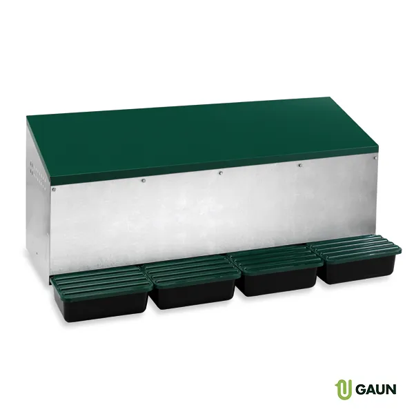 GAUN Volailles pondoir 4 cases fond plastique