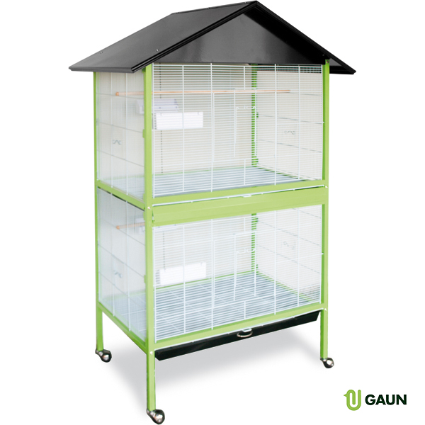 GAUN Lucia 2 pisos cage oiseaux 2 étages avec roues