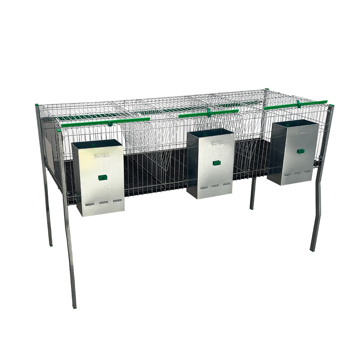 GAUN Lapins Rural cage 3 compartiments + abreuvoir tetine