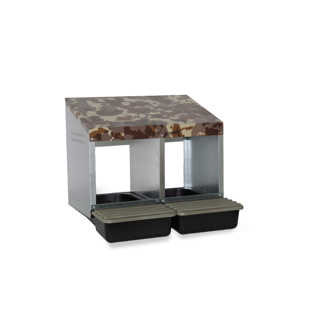 Gaun Volailles pondoir 2 cases fond plastique camouflage
