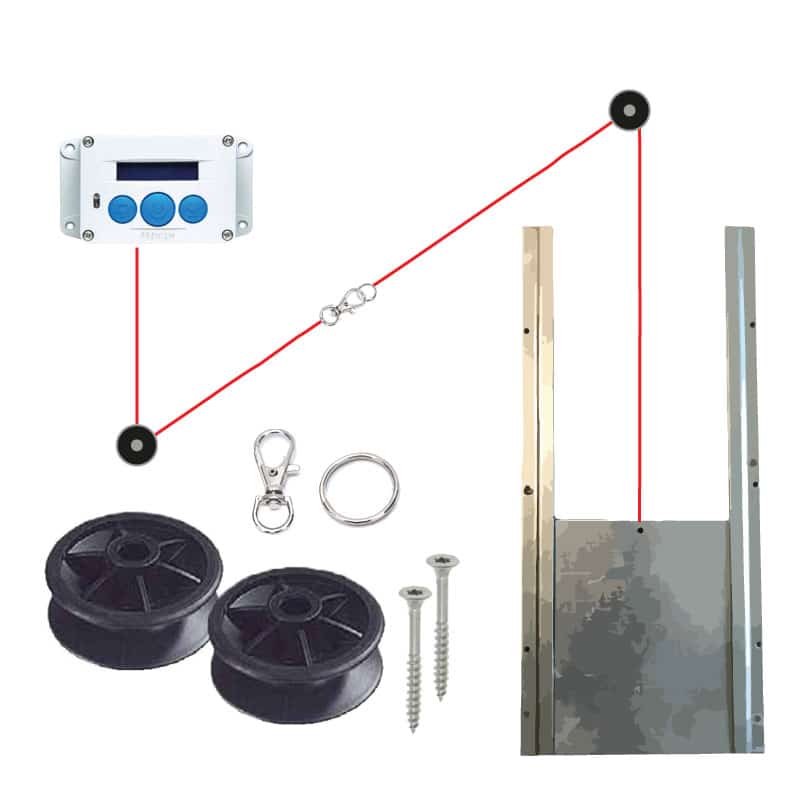 Cot Cot House Kit Galets Poulies Renvoi Portier Automatique