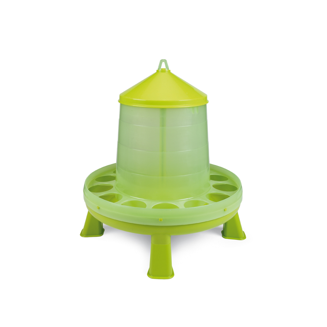 Gaun Volailles Mangeoire Volaille 12 kg sur Pieds Verte