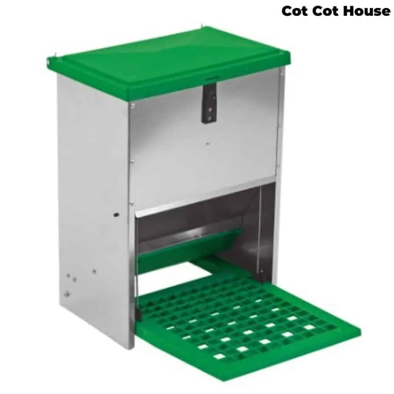 Cot Cot House Mangeoire anti-nuisibles 12 kg à pédale réglable