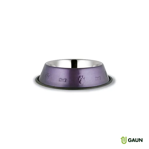 Gaun Chats Stainless Steel Bowl Painted 200 mm gamelle inox