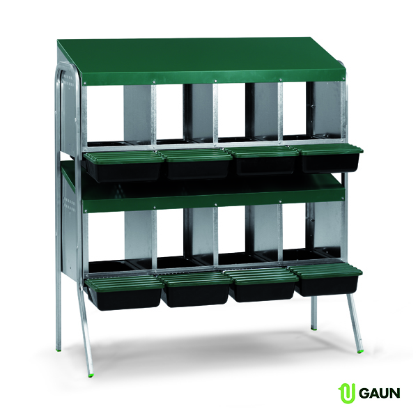 GAUN Volailles pondoir batterie 8 casiers 1 face