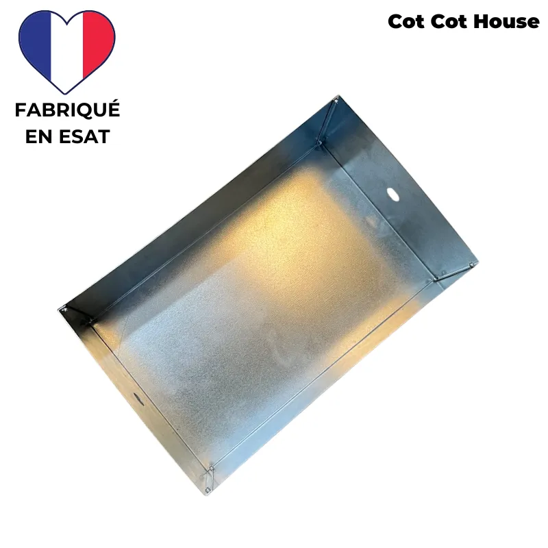 Cot Cot House Tiroir Mangeoire Poules Restes Acier Galvanisé