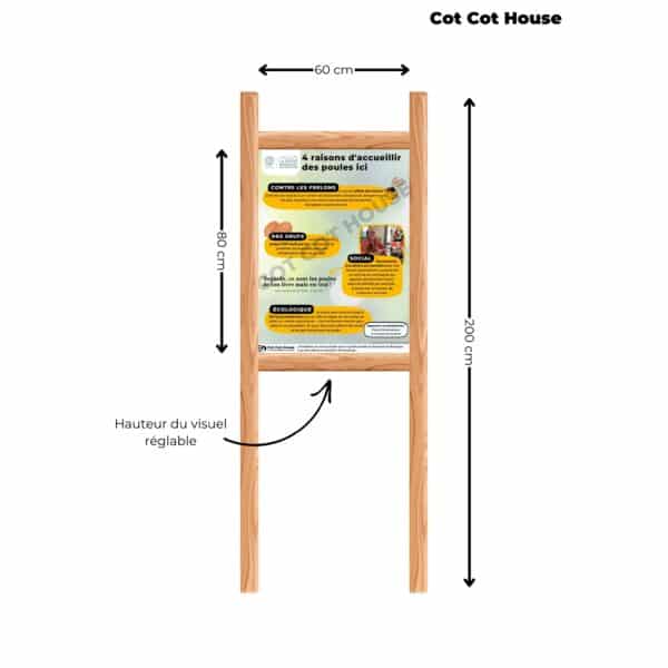 Cot Cot House PAD-800600 structure panneau affichage pin Douglas