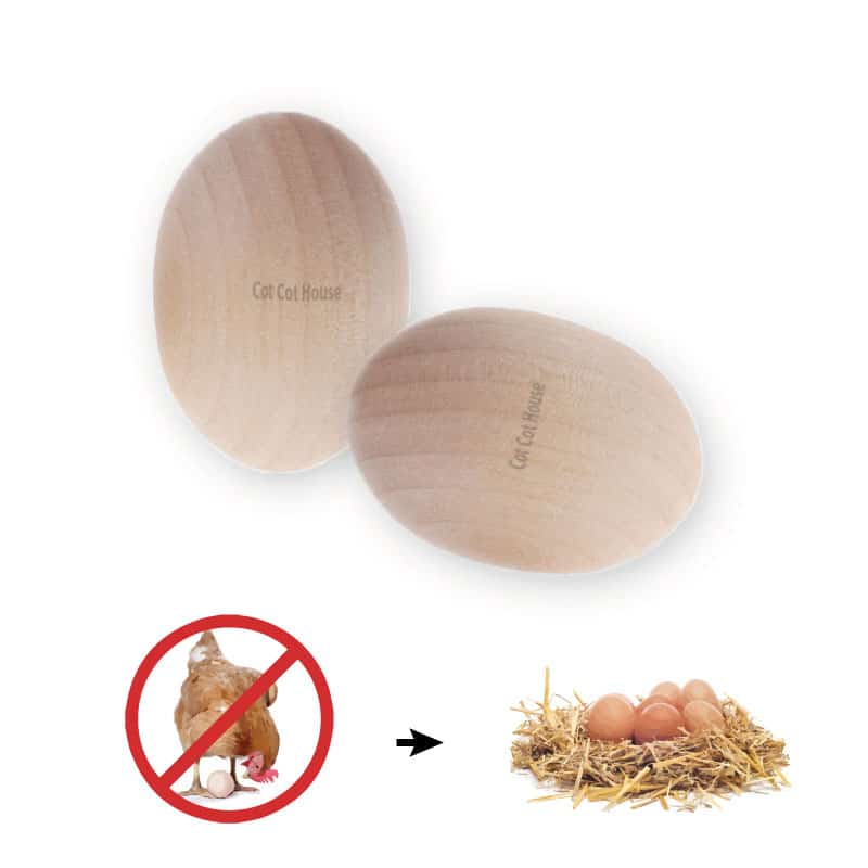 Cot Cot House Oeuf Factice en Bois Poule Pondeuse à l'Unité