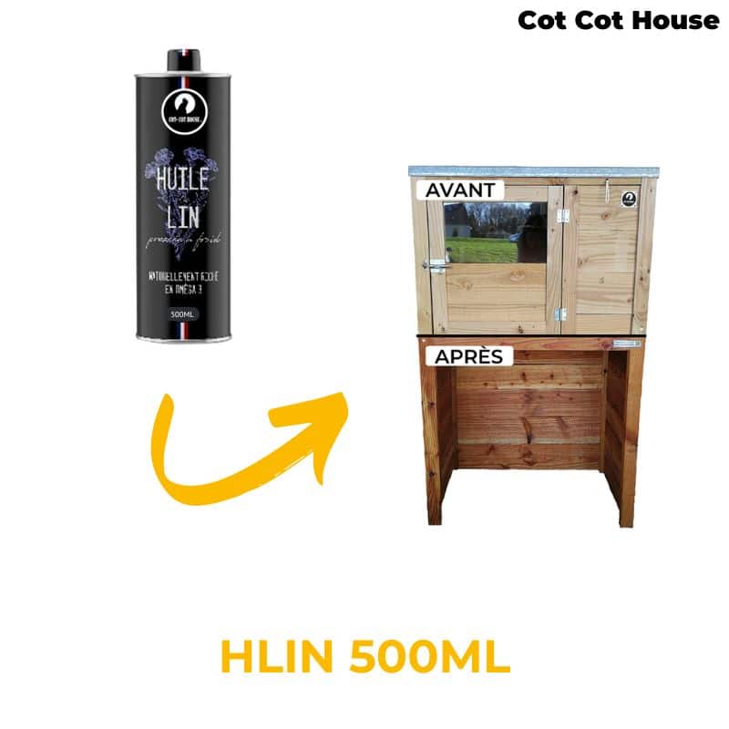 Cot Cot House Huile de lin entretien bois 1 L naturelle