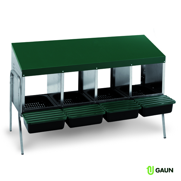 GAUN Volailles pondoir 4 cases fond plastique avec pieds