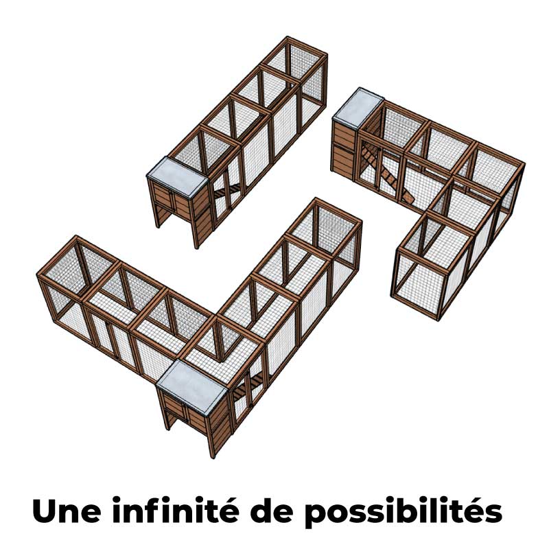 Cot Cot House volière poule extension pin Douglas France