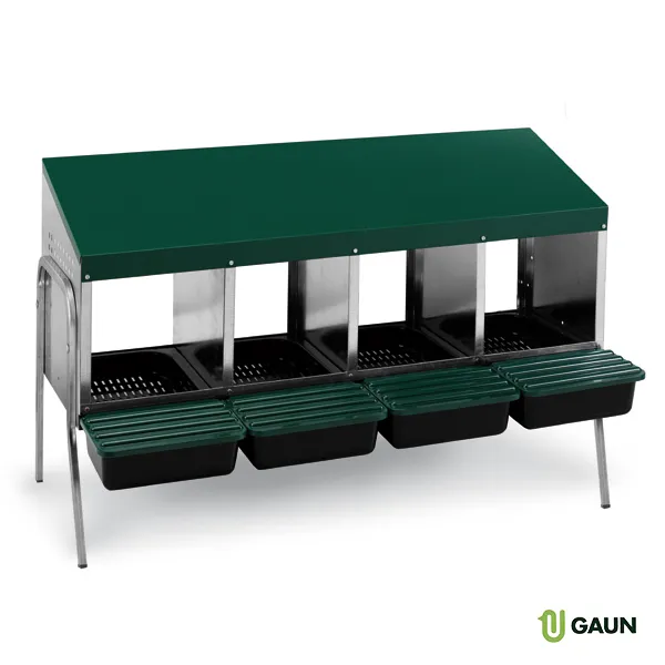 GAUN Volailles pondoir 4 cases fond plastique avec pieds