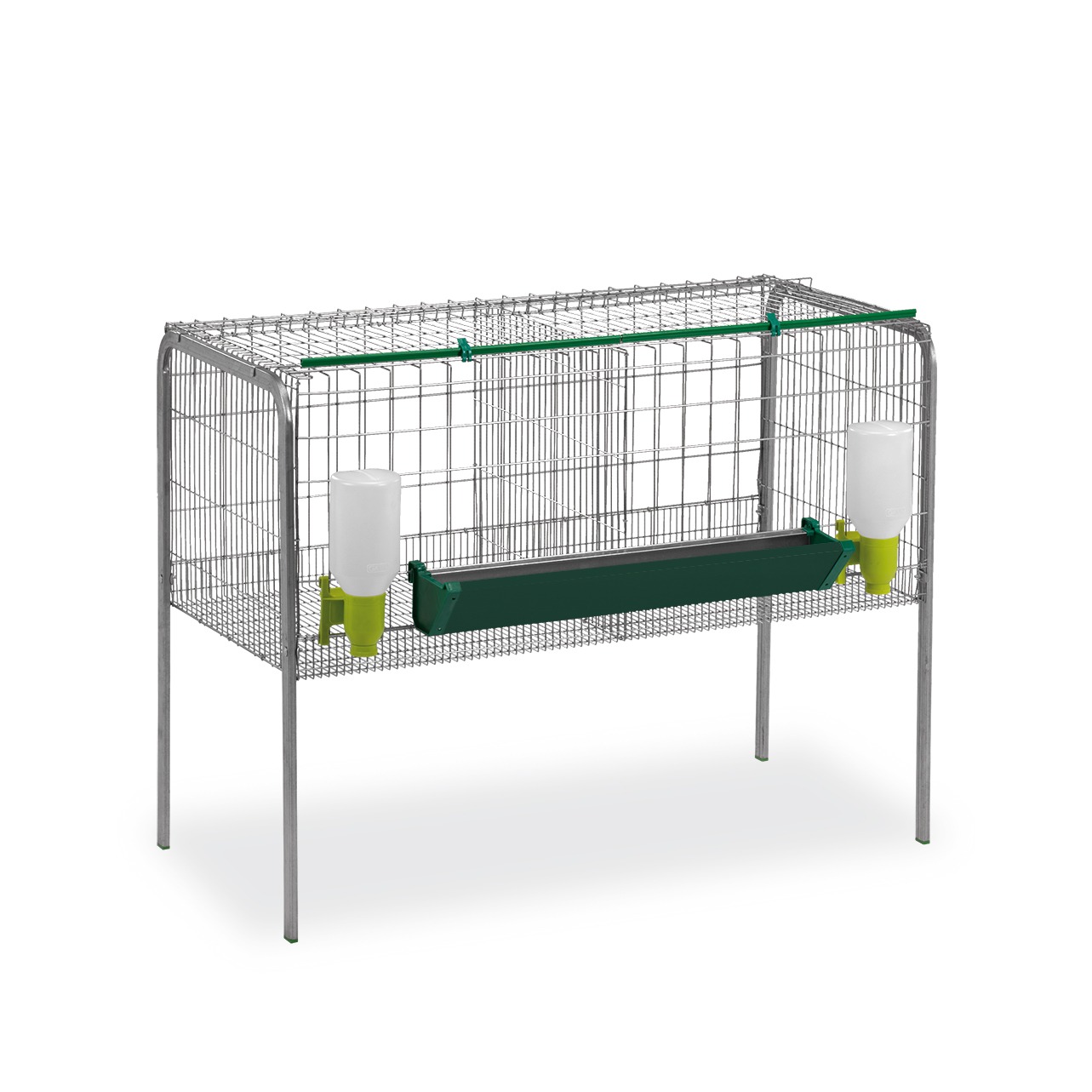 GAUN Volailles Cage Engraissement 2 Compartiments Galvanisée