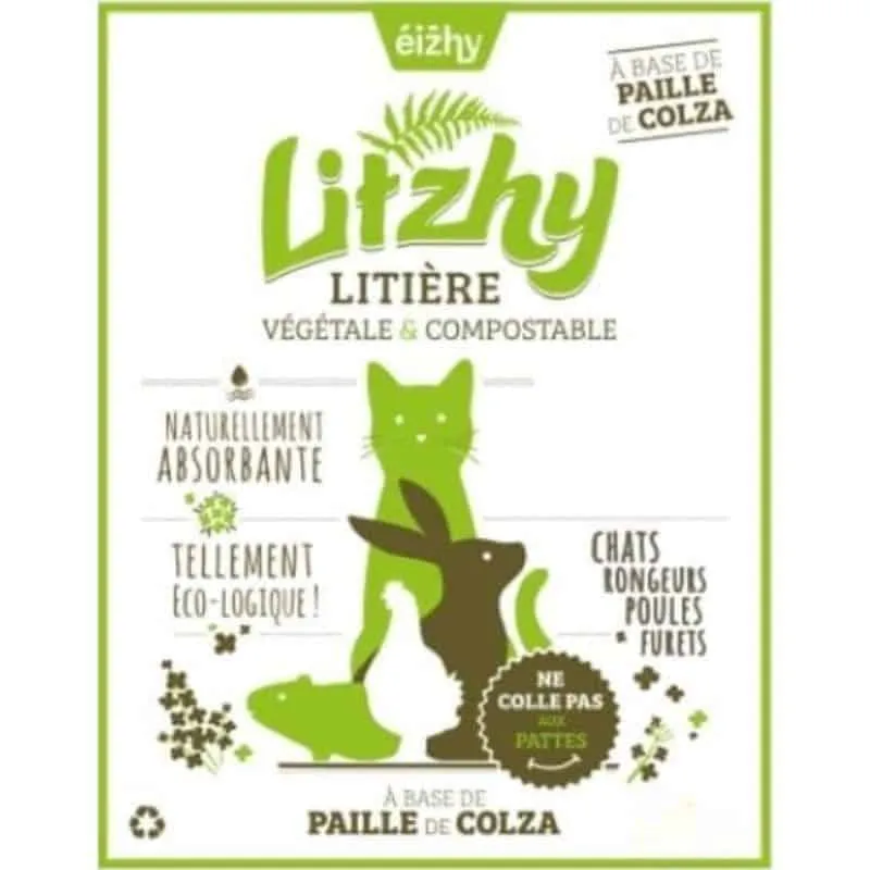 Cot Cot House Chat et lapin litière colza Litzhy boîte 6L