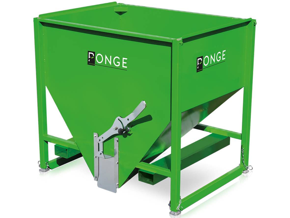 Ponge Trémie agricole à aliments 1,5 m3 acier