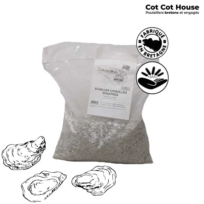 Cot Cot House Écailles huître Bretagne 5kg calcium