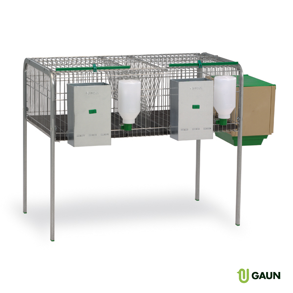 GAUN Lapins Cage Gandia 1 Nid 1 Compartiment métal