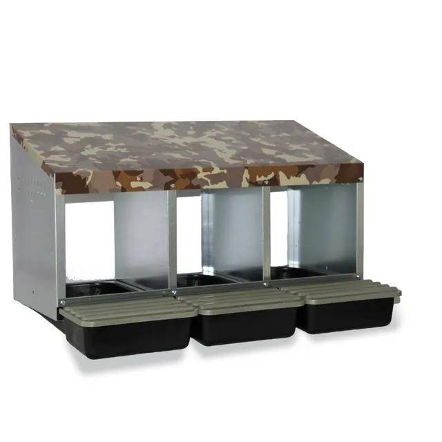 Gaun Volailles Pondoir 3 Cases Fond Plastique Camouflage