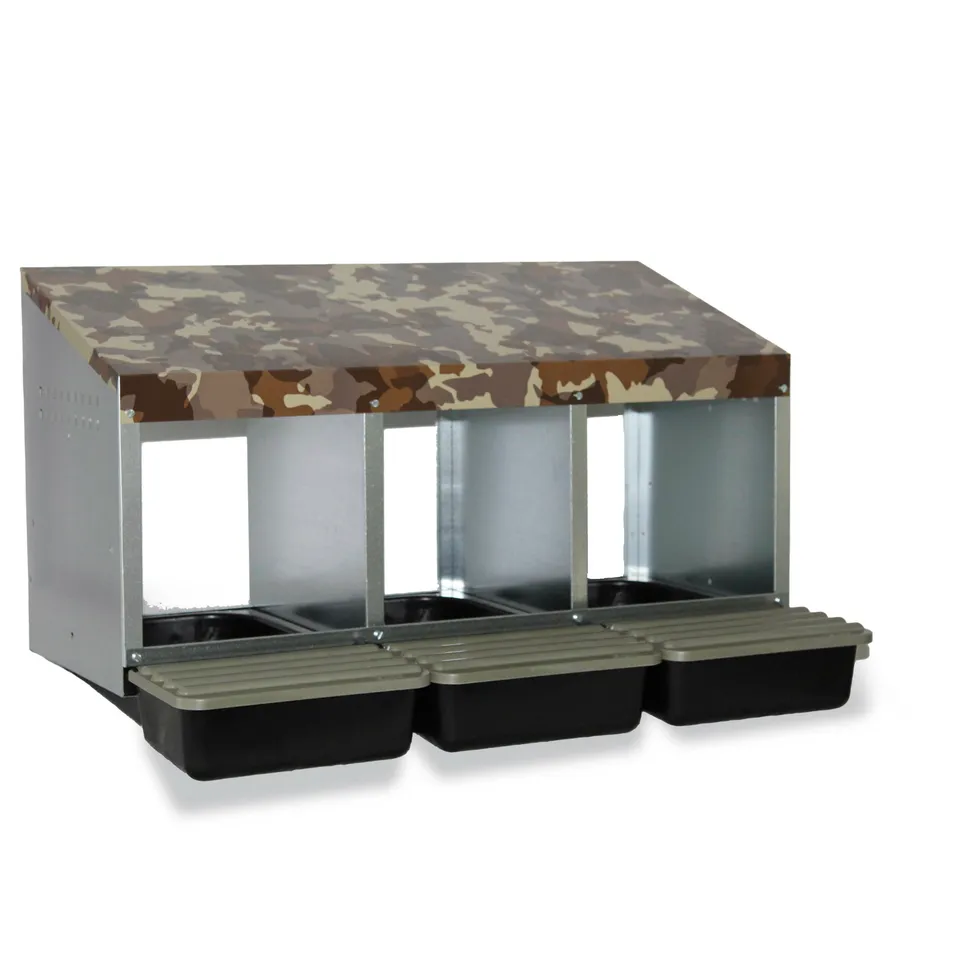 Gaun Volailles Pondoir 3 Cases Fond Plastique Camouflage
