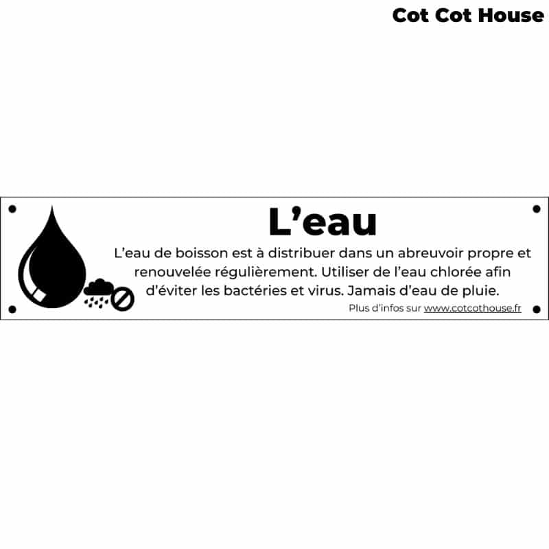 Cot Cot House Plaquette affichage gravée PL-F-EAU eau