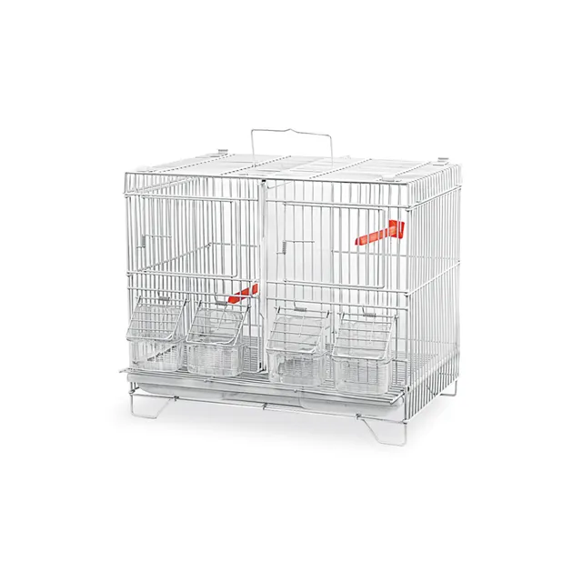 GAUN Oiseaux Cage Canari 2 Compartiments 40 cm