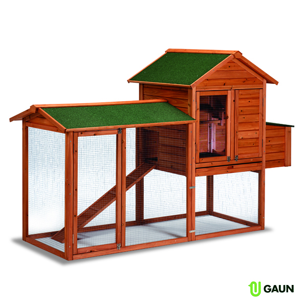 GAUN Volailles poulailler Dublin bois avec enclos