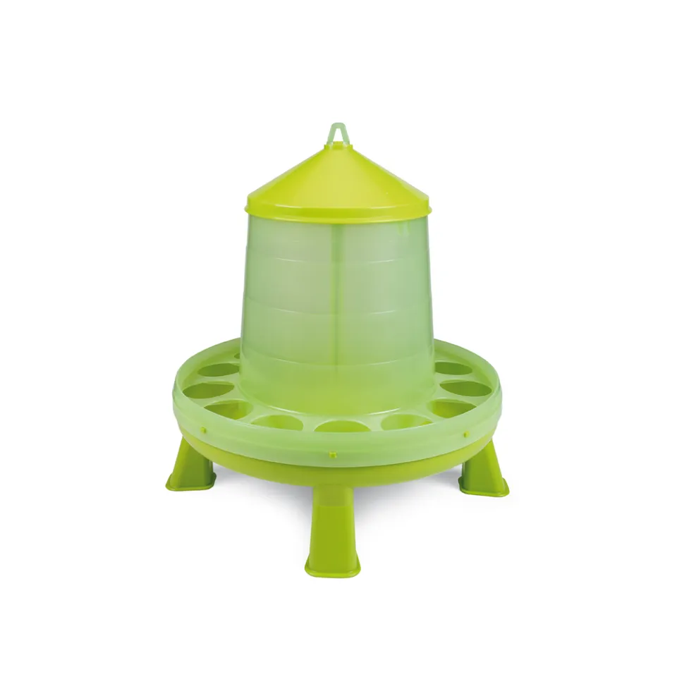 Gaun Volailles Mangeoire Volaille 12 kg sur Pieds Verte
