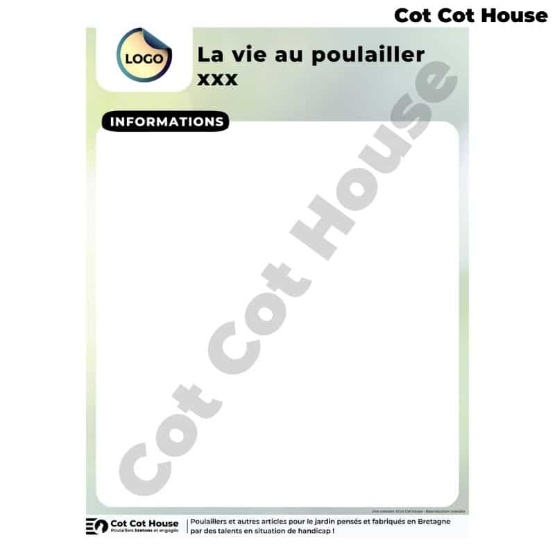 Cot Cot House PA6080-ANAT panneau affichage pédagogique dibon