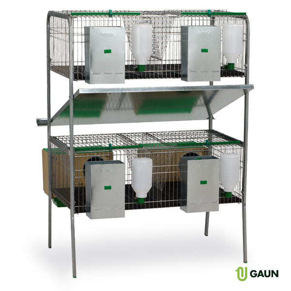 Gaun Lapins Silleda cage 2 étages 2 nids