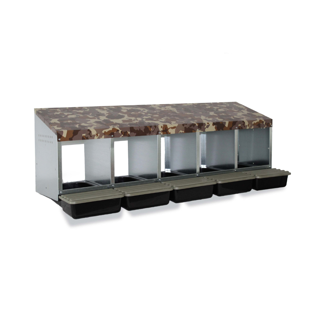 GAUN Volailles Nid Pondoir 5 Cases fond plastique camouflage