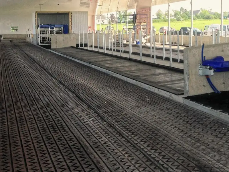 IDS ZIG ZAG tapis circulation vache caoutchouc rainuré