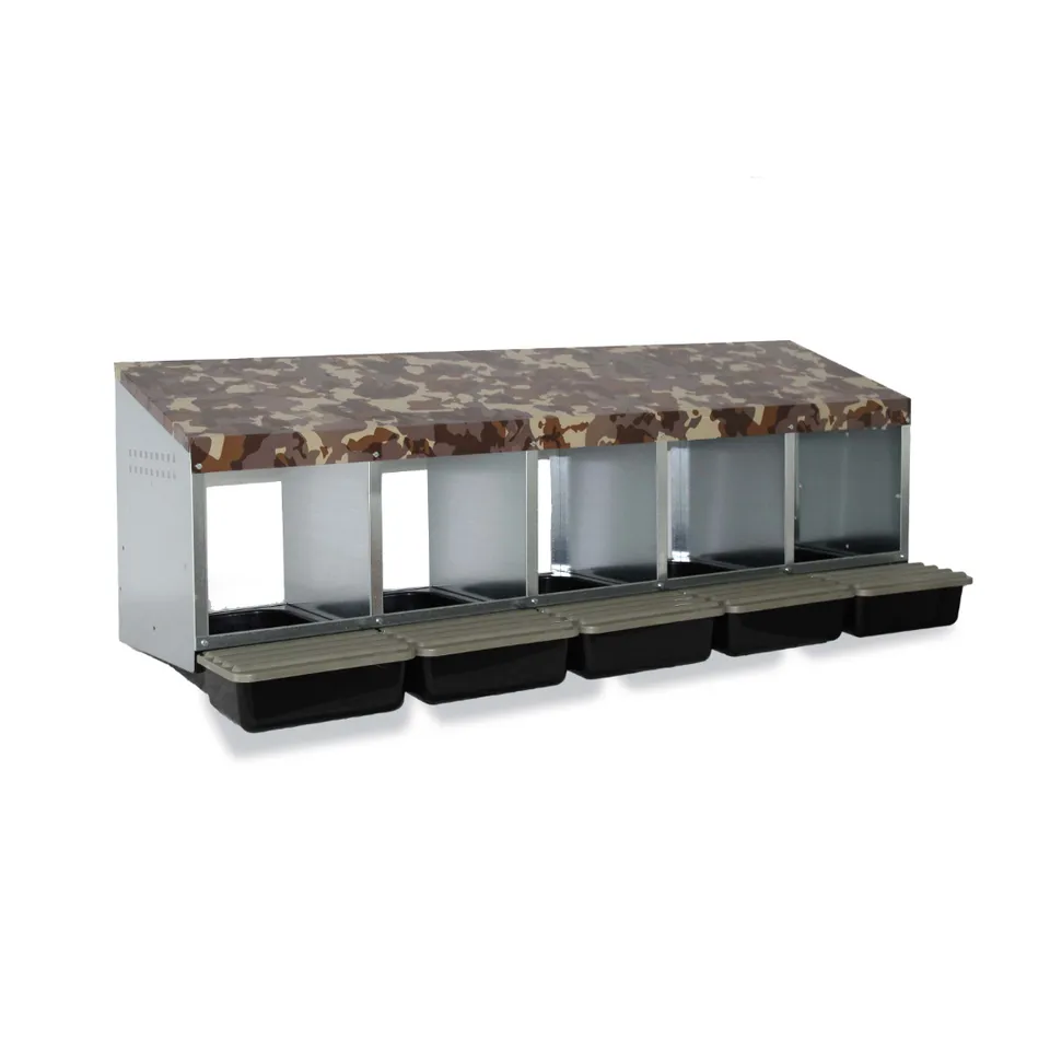 GAUN Volailles pondoir 5 cases fond plastique camouflage
