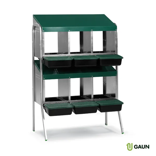 GAUN Volailles pondoir 6 cases fond plastique
