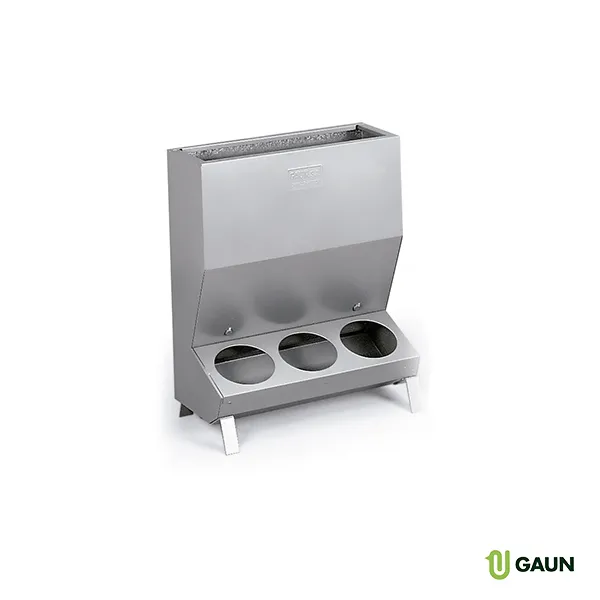 GAUN Porcin Tolva 25kg nourrisseur porcelet 3 places